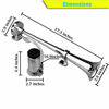 Picture of GAMPRO 12V 150db Air Horn, 18 Inches Chrome Zinc Single Trumpet Truck Air Horn with Compressor for Any 12V Vehicles Trucks Lorrys Trains Boats Cars