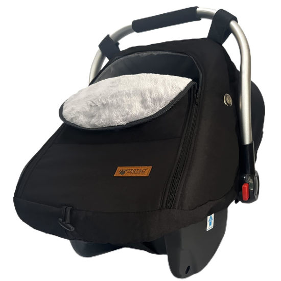 Picture of Car Seat Cover for Babies Winter - Baby Car Seat Covers Universal Cold Weather Shield,Warm and Cozy Carseat Covers Canopy Water Resistant for Baby Protection Car Seat Covers for Infant Car Seat
