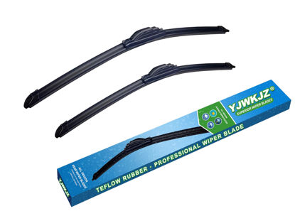 Picture of 26"+20" Inch Wiper Blades Replacement for Toyota Camry 2018-2022, Dodge Grand Caravan 2008-2020, Chrysler Town & Country 2008-2016 and Ford Edge 2007-2014 Windscreen Wiper Blades (Set of 2)