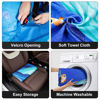 Picture of DECKALY Waterproof Sweating Car Seat Cover for Post Gym Workout, Running, Swimming, Beach and Hiking, Universal Fit Non-Slip Bucket Seat Protector for Cars SUV Trucks, Machine Washable (Bench Ocean)