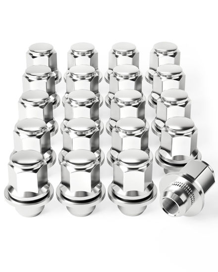 Picture of Orion Motor Tech M12x1.25 Lug Nuts, 12x1.25mm Wheel Lug Nuts Compatible with Infiniti Q70 Q45 Q50 G37 I30, Nissan 350Z 370Z 200SX, Subaru Forester BRZ Outback WRX, Mag Lug Nut with Washer, Set of 20