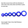 Picture of Ucreative 1/8" 5/32" 3/16" 1/4" 5/16" 3/8" High Performance Automotive Silicone Vacuum Tubing Hose line Kit 6PCS 5FT with 113PCS Nylon Connectors (Blue)