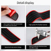 Picture of SINGARO Car Door Threshold Protection, 4PCS Door Edge Step Dust Shield Cover, Door Width 23.6x1.96inch Car/SUV Universal Rubber Scratch Resistant Exterior Accessories (Red borde)