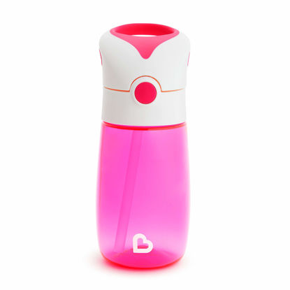 Picture of Munchkin® Flip & Go™ Toddler Sippy Cup with Straw, 12 Ounce, Ultra Durable Tritan Material, Pink