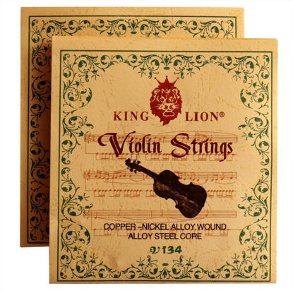 Picture of Fansjoy 2 Sets Violin Strings Full Set (G-D-A-E), Universal Violin Strings with Nickel-plated Ball Ends, Compatible with 4/4, 3/4, 1/2 and 1/4 Violins