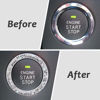 Picture of ToBeQueen Push to Start Button Cover 4Pcs Car Bling Ring for Auto Engine Start Stop Bling Car Decor for Women Girl Diamond Rhinestone Rings Stickers,Bedazzled Car Accessories