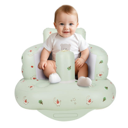 Picture of Inflatable Baby Chair, AirSwim Baby Inflatable Seat for Babies 3 Months and Up Summer Inflatable Baby Seat for Sitting Up, Blow Up Baby Floor Seat with Built in Air Pump, Elephant