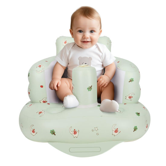 Picture of Inflatable Baby Chair, AirSwim Baby Inflatable Seat for Babies 3 Months and Up Summer Inflatable Baby Seat for Sitting Up, Blow Up Baby Floor Seat with Built in Air Pump, Elephant