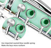 Picture of EASTROCK Clarinet Bb Flat 17 Nickel Keys Green Beginner Clarinet for Student with 2 Barrels Hard Clarinet Cas and Clarinet Cleaning Kit.