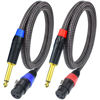 Picture of Ihurllu Unbalanced 1/4" TS Mono to XLR Female Microphone Cable, 10Feet 6.35mm Quarter inch to XLR Audio Patch Cord, Nylon Braided Heavy Duty, Copper Shielded Noise Free, for Speaker Mixer Interface