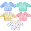 Picture of Lictin Baby Bibs for Boy or Girl - Baby Bibs for Eating, Long Sleeve Bib, Waterproof Toddler Bibs, 0-24 Months Neutral Baby Smock, Reusable Infant Baby Bibs for Feeding Teething or Weaning 5 Pcs