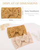 Picture of jollybows 3PCS Baby Nylon Headbands Hairbands Hair Bow Elastics for Baby Girls Newborn Infant Toddlers Kids - White Beige Ginger