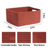 Picture of MiniArk Large Storage Baskets for Shelves, Closet Organizers and Storage Bins for Clothes Blanket Towels, Baby Nursery, Toy Baskets Box, Woven Rope Baskets, 17 x 13 x 7.5”, 3 Packs Oxide Red