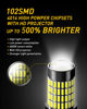 Picture of AUXITO 7440 7443 LED Bulb, 102-SMD Chipsets 500% Bright 7441 7444 992 W21W LED Bulbs with Projector for Reverse Tail Brake Signal Back Up Parking Lights, 6000K White