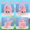 Picture of Easter Basket for Kids, Easter Baskets with Handle for Easter Eggs Hunting, Easter Basket Cute Pink Bunny Bags, Easter Theme Party Favor Easter Gifts for Girls Boys (Pink)