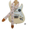 Picture of MUSIC FIRST Original Design, 2 inch width (5cm), Vintage Ukiyoe Style Pink Canvas Shiba Inu Electric Guitar Strap Bass Strap (Shiba Inu)