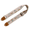 Picture of MUSIC FIRST Original Design, 2 inch width (5cm), Vintage Ukiyoe Style Pink Canvas Shiba Inu Electric Guitar Strap Bass Strap (Shiba Inu)