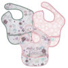 Picture of Bumkins Bibs for Girl or Boy, SuperBib Baby and Toddler for 6-24 Months, Essential Must Have for Eating, Feeding, Baby Led Weaning Supplies, Mess Saving Catch Food, Fabric 3-pk Floral and Lace