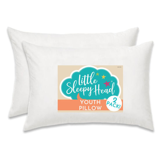 Picture of Youth Pillow - 16 X 22 - Soft & Hypoallergenic - Better Sleep for Kids - Perfect Size - Backed by Our Love The Fluff Guarantee (2 Pack)