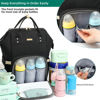 Picture of Diaper Bag Backpack for Baby Girls Boys,Moms, Dads, Baby Nappy Changing Bag with Insulated Pockets,Multi-functional Waterproof Backpack with Stroller straps-Black