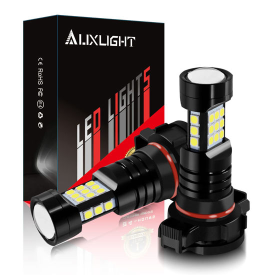 Picture of AUXLIGHT 2504 LED Fog Light DRL Bulbs, 2400 Lumens Extremely Bright PSX24W 12276 Bulbs Replacement for Cars, Trucks, 6000K Xenon White