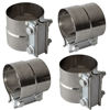 Picture of Exhaust Band Clamps 3" Lap Joint 304 Stainless Steel Exhaust Pipe Muffler Band Clamp (3 Inch 4 Pack)