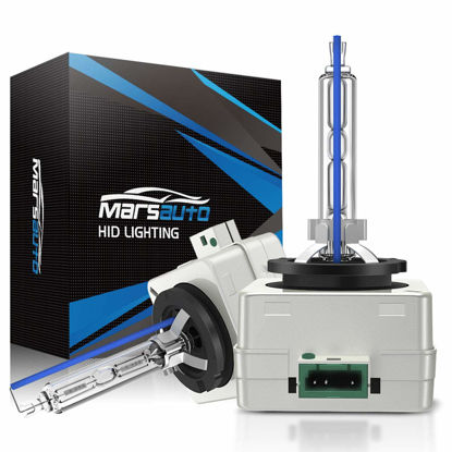 Picture of Marsauto D3S HID Bulbs, 35W Super Bright Xenon, 5000K Comfort Daylight HID Bulbs(Not Halogen/Led Bulbs), 5 Minutes Installation, Low/high Beam