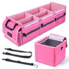 Picture of HIRALIY 4 in 1 Car Trunk Storage Organizer, Multi Compartment Collapsible Trunk Storage Box with Leakproof Cooler Bag for Car Truck SUV