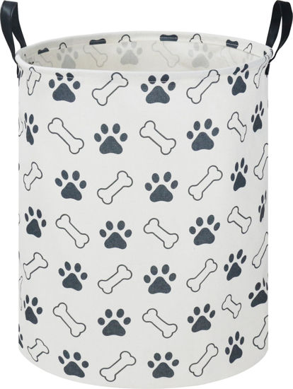 Picture of NTAOHAMPER Kids Laundry Hamper,Laundry Basket,Baby Boy Nursery Hamper,Waterproof Storage Bin,Clothes Organizer,Toys Bin,Room Decor(Paw)