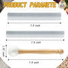 Picture of 3 Pieces Crystal Singing Bowl Mallet Set, Include Thick Suede Striker Solid and Hollow Sound Bowl Stick, Crystal Singing Bowl Rubber Mallet with Wood Handle for Playing Singing Bowl