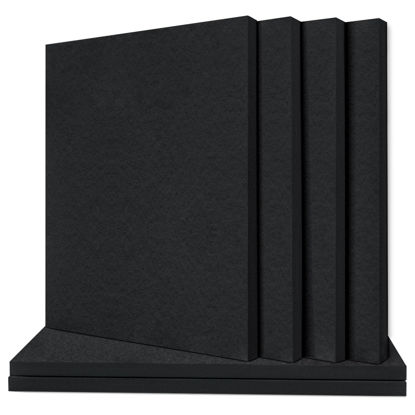Picture of TroyStudio Thickened Acoustic Panels, 16 x 12 x 0.5 Inches Pack of 6 Felt Wall Decor Tiles Sound Absorbing Board, Noise Reverb Echo Dampening Soundproof Padding for Door Music Recording Home Studio