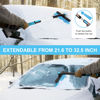 Picture of Yougfin 2 in 1 Extendable Snow Brush with Ice Scraper for Car Windshield, 33 Inch Car Window Scraper & Foam Snow Removal Brush for SUV, Heavy Duty Snow Cleaner for Truck Van, 360° Pivoting Head