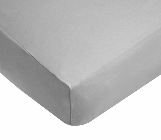 Picture of American Baby Company Fitted Crib Sheet 28" x 52", Soft Breathable Neutral 100% Cotton Jersey Sheet, Ash Gray, for Boys and Girls, Fits Crib and Toddler Bed mattresses