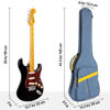Picture of MUZNOTE Electric Guitar Bag, Electric Guitar Case Padded Electric Guitar Gig Bag 0.4 Inch Padding Soft Guitar Case with Neck Strap, Back Hanger Loop, Blue