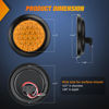 Picture of Nilight 4Inch Round Trailer Tail Light 2PCS 24LED Amber Turn Signals Light w/Flush Mount Grommets Plugs IP67 Waterproof for 12V Truck Trailer Bus RV Camper ATV UTV
