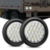 Picture of Nilight 4Inch Round Trailer Tail Light 2PCS 24LED White Back Up Reverse Light w/Flush Mount Grommets Plugs IP67 Waterproof for 12V Truck Trailer Bus RV Camper ATV UTV