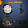 Picture of Nilight 4Inch Round Trailer Tail Light 2PCS 24LED White Back Up Reverse Light w/Flush Mount Grommets Plugs IP67 Waterproof for 12V Truck Trailer Bus RV Camper ATV UTV