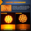 Picture of Nilight 4Inch Round Trailer Tail Light with flush Mount Grommets Plugs w/Mounting Brackets 2PCS Amber Waterproof Turn Signals Trailer Lights for RV Truck Trailer
