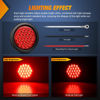 Picture of Nilight 4Inch Round Trailer Tail Light 2PCS 24LED Red Stop Brake Turn Marker Light w/Flush Mount Grommets Plugs IP67 Waterproof for 12V Truck Trailer Bus RV Camper ATV UTV