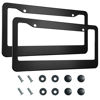 Picture of 2PCS Matte Black License Plate Frames, 2 Holes Solid Aluminum License Plate Holder, Universal Car License Plate Frame for Man, Licence Plate Frame Black and Screws, by Lengnoyp
