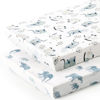 Picture of Pack n Play Sheets FItted 2 Pack, Stretchy Ultra Soft Jersey Knit Pack and Play Sheets, Universal Fitted Portable/Mini Crib Mattresses Snug and Safe, Cute Elephant Print for Boys and Girls