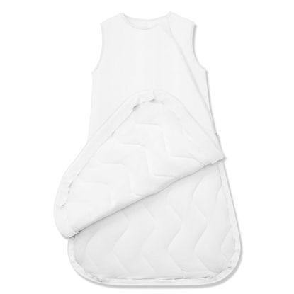 Picture of PurComfy Quilted Supersoft Sleep Sack, 2.5 TOG Premium Bamboo Viscose Warm Baby Sleeping Bag, 2-Way Zipper 0-3 Months (Cream)