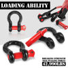 Picture of Jamiikury Shackles 5/8" D Ring Shackle 19.5 Ton (42,990 lbs) Maximum Break Strength with 3/4" Pin for Tow Strap Winch Off Road Vehicle Recovery (2 Pack)