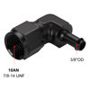Picture of Podavelle 10AN Female to 3/8 Barb 90 Degree Hose Fitting Adapter Swivel Aluminum Black