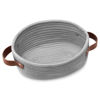 Picture of ABenkle Small Woven Basket with Handles, Mini Rope Storage Basket, Tiny Cute Shelf Basket, Oval Decorative Toys Basket for Nursery, Kids Room, Empty Gift Basket, 9.4" x 5.9" x 3.9" - XS