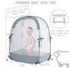 Picture of L RUNNZER Pack N Play Tent to Keep Baby in, Crib Net for Pack and Plays, Mini Cribs & Play Yards to Stop Baby from Climbing Out, Pop Up Design & Breathable Mesh Crib Canopy