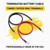 Picture of Spartan Power Battery Cable 12 Foot 4 Gauge AWG Wire Set 5/16" M8