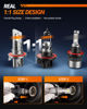 Picture of SEALIGHT 2024 Newest H13 Bulbs, 24000LM 6500K Cool White H13/9008 Fog Light Bulbs, 1:1 Mini Size, Powersports Accessory Lights or Fog Light with Cooling Fan, Plug-N-Play, Pack of 2