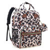 Picture of Tuwubi Diaper Bag Backpack, Baby Essentials Travel Tote Bag, Multi function Waterproof Backpacks, Travel Essentials with Stroller Straps & Pacifier Case - Leopard Print