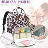 Picture of Tuwubi Diaper Bag Backpack, Baby Essentials Travel Tote Bag, Multi function Waterproof Backpacks, Travel Essentials with Stroller Straps & Pacifier Case - Leopard Print